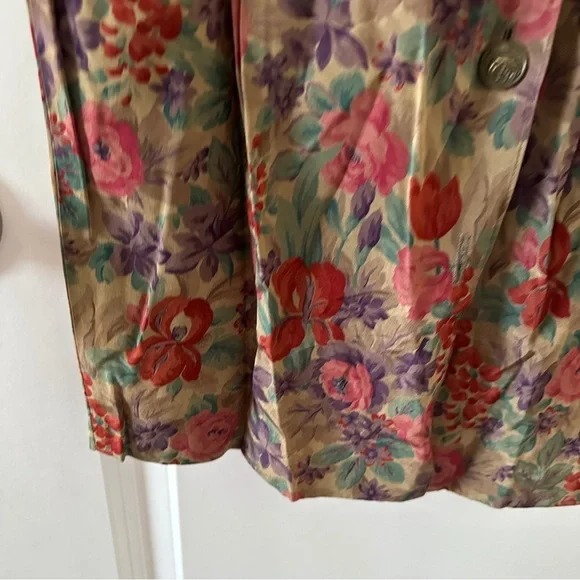 Vintage 70s Dawn Joy Brown Floral Button Up Dress Women’s Size Small Retro - Picture 7 of 16